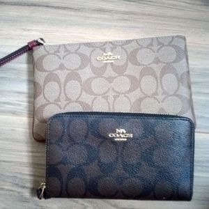Coach wristlets and a wallet